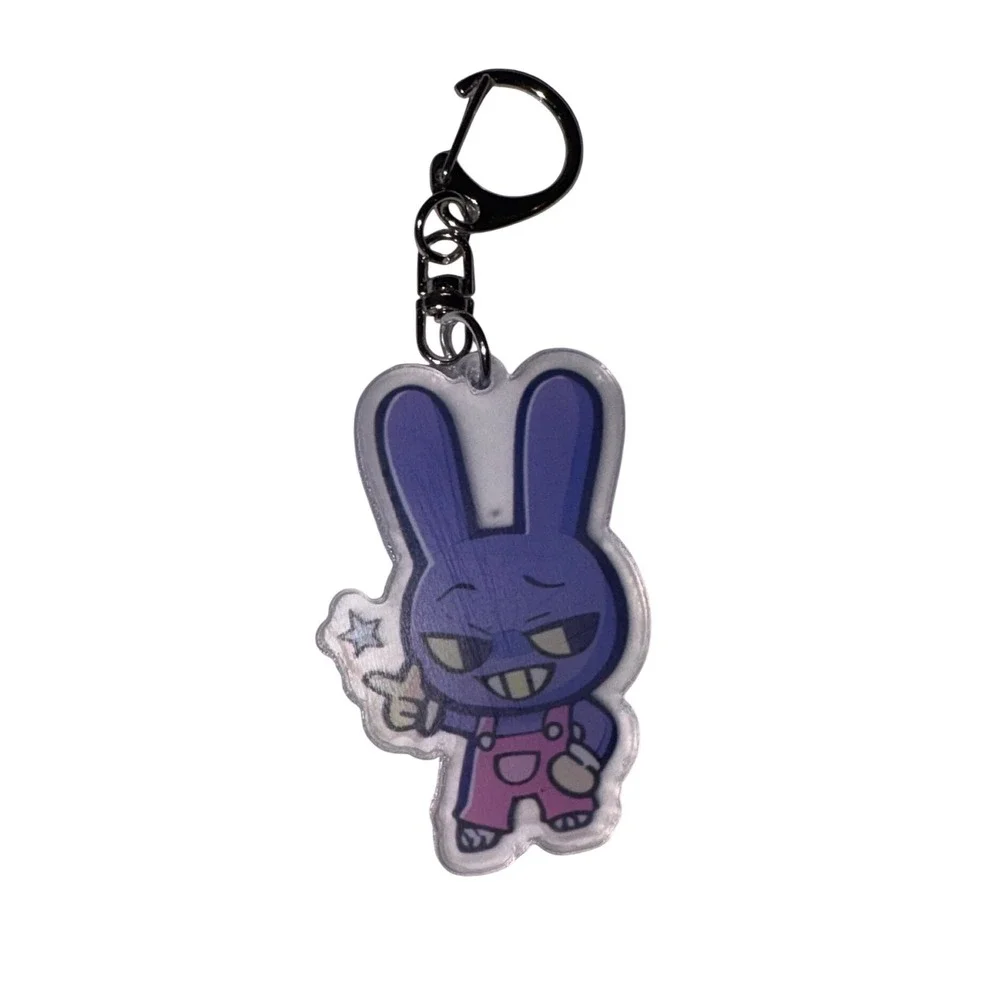 Mini Jax The Amazing Digital Circus Acrylic Keychain Purple Bunny Bag Charm 2 in